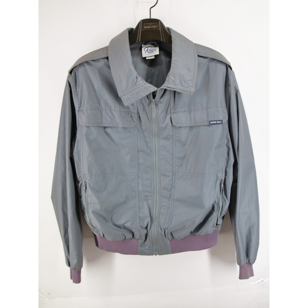 Roffe 360 Gray Pullover Ski Jacket Men's XL‎ Vintage 80s/90s Windbreaker